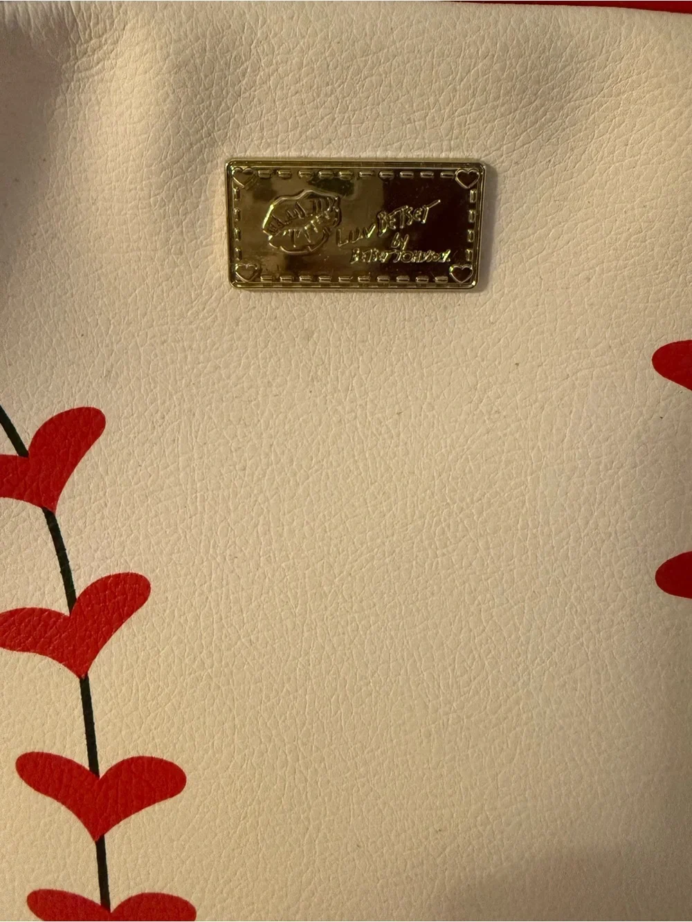 Vintage Betsey Johnson White & Red Baseball Backpack! Excellent Condition!